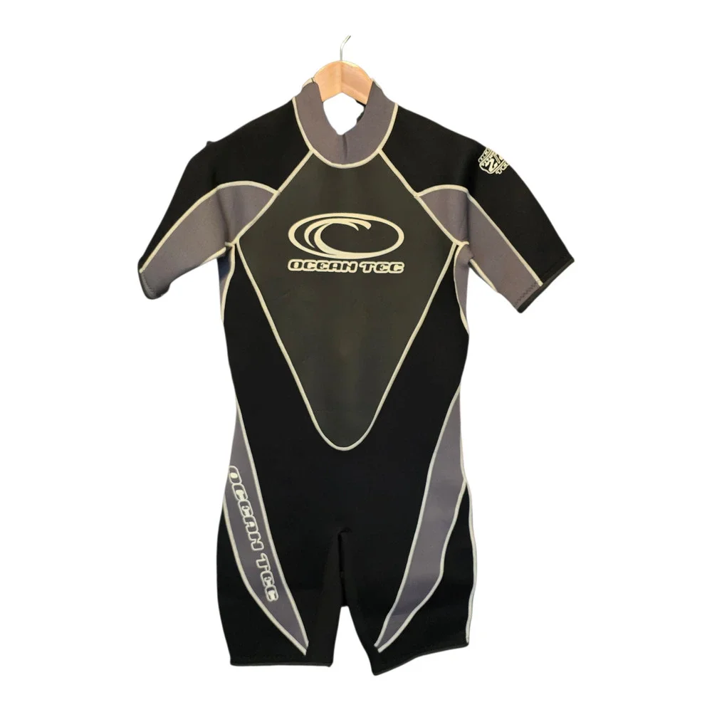 Ocean Tec Wetsuit Mens Shorty Titanium 2/2 Edge 22 Series Large Black Gray NWT